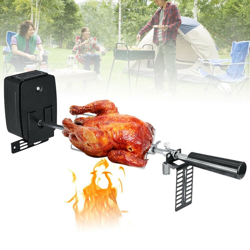 DALELEE BBQ Rotisserie Kits Grill Spit Roaster Charcoal Pig Chicken Beef Motor Rod Fork Reviews Wayfair